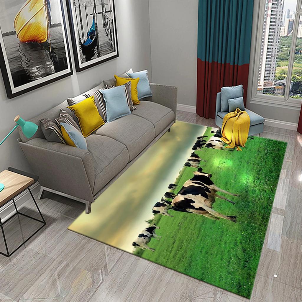 Dairy Cow Carpet Farm Animal Fresh Milk Rug Bathroom Kitchen Non-Slip Doormat Entrance Door Mat Living Room Bedroom Decor Carpet