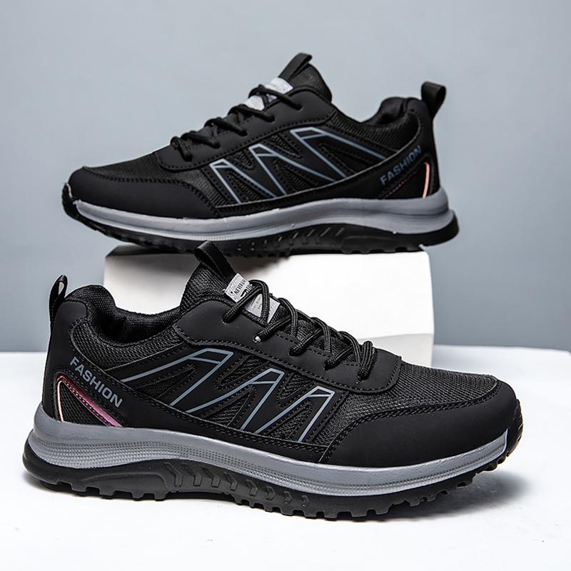 OULYLAN Travel Casual Shoes Men Comfortable Lightweight Sneaker PU Mesh Instep Anti Slip Soft Sole Outdoor Sports Shoes