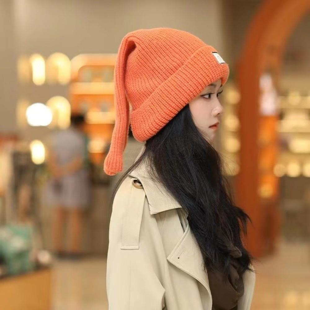 Fashion Autumn and Winter Knitted Wool Hat Rabbit Ears Warm Tide Hat Niche Design Ear Protection Cap Men Women