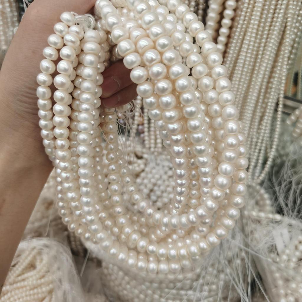 5A Sterlingsilber Verschluss Süßwasserperlenkette: Starker Glanz Geschenk für Mama oder Schwiegermutter
