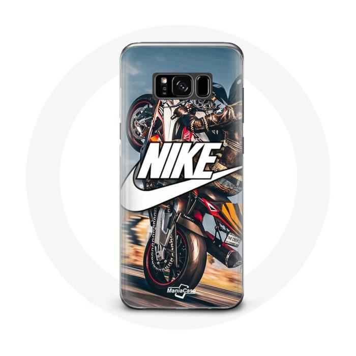 Coque - Nike - Galaxy S8 Plus - Souple - Blanc - Roue Moto