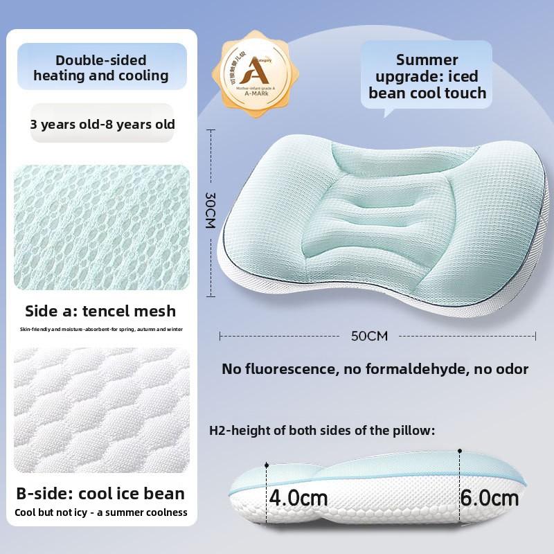 Bestselling Kids' Space Partition Pillow!6 Months-8 Years Old,scientific Cervical Support,breathable Four-season Use,for Infants