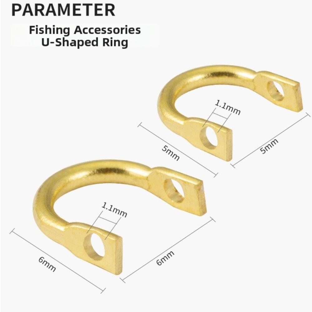 100pcs Spinner Clevis Spinnerbait Lure Clevis 100pcs Pack U Shaped Fishing Ring For Fishing Lure