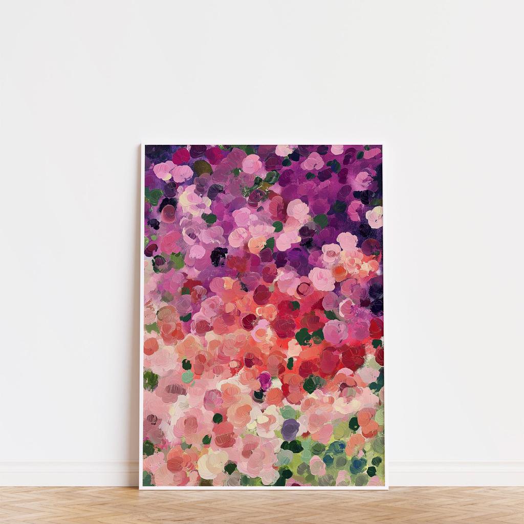 Abstract Rodeo Art Poster Colorful Eclectic Cowboy Wall Art Neutral Floral Home Office Living Room Decor Wall Decor Aesthetic