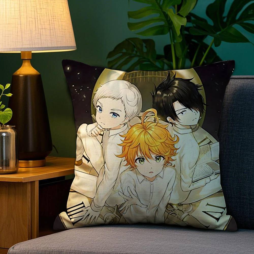 The Promised N-Neverland Pillow Case Plush Linen Soft Double Sided Printed Design Throw Cushion Decorative Home