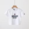 South Korea Badblood Sexy Short T-shirt Women's Summer Casual Embroidered Slim Slim Looking Midriff Outfit round Neck Tops Tide