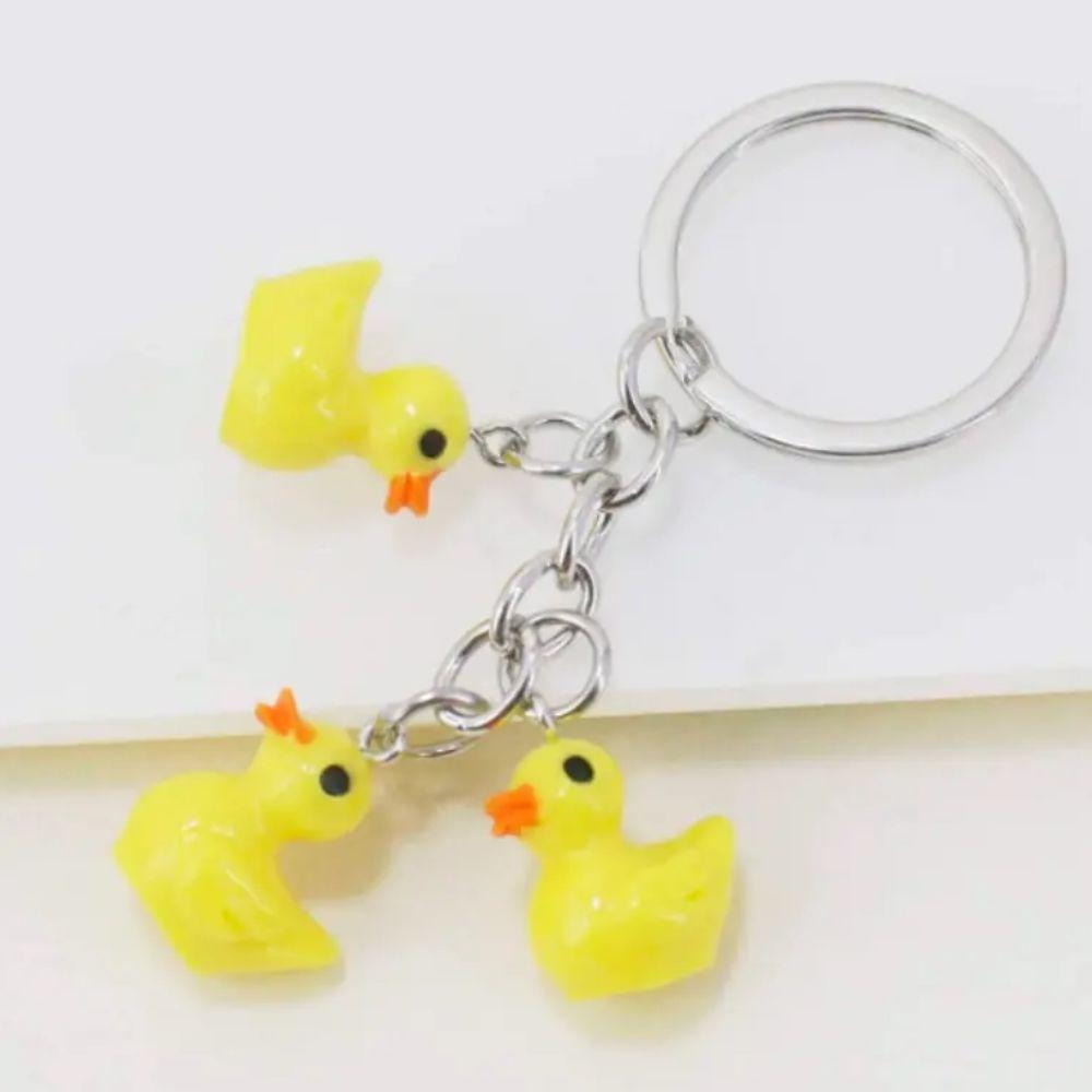

Little Yellow Duck Duckling Keyring Hanging Yellow Duck Keychain Duckling Keychain Birthday Gifts белый