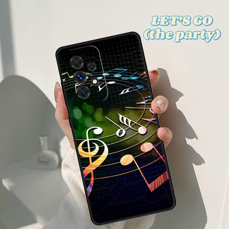 Music Notes phone case For Samsung Galaxy A42 A31 A40 A51 A71 A32 A80 A91 A52 A72 A73 A20e A21S A50 A70 A11 A12 Cover