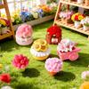 Yousheng Mini Resin Artificial Flower Miniature Dollhouse Flower Accessories Tiny Potted Plants Ornament for Micro Landscape Doll House Fairy Garden