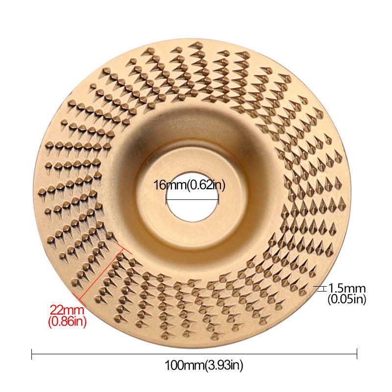 Curved & Flat Surface Wood Carving Grinding Disc for Angle Grinders