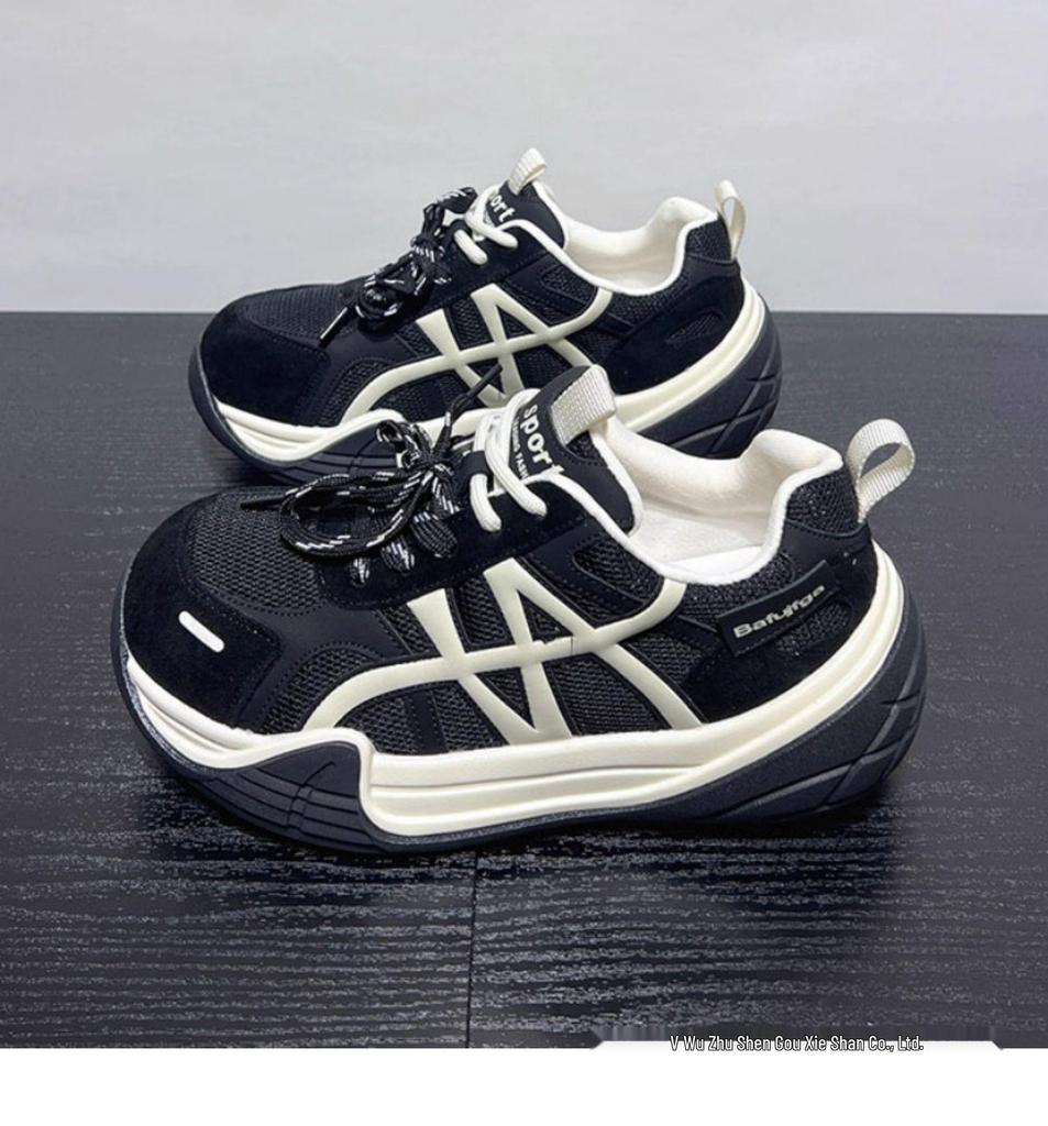 2025 Spring/Autumn Forrest Gump Lightweight Versatile Red Women's Trainer Shoes with Thick Soles