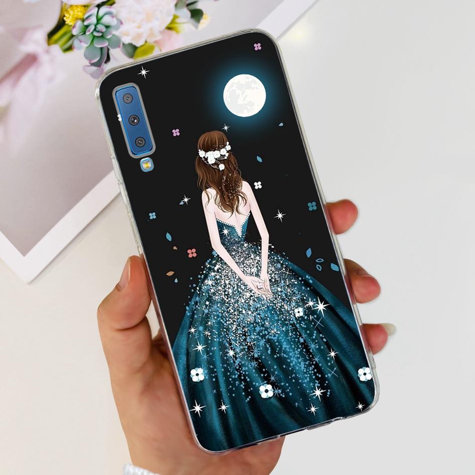 Silicone Cover For Samsung Galaxy A7 2018 Case A750 A750F Case Clear TPU Fashion Phone Case For Samsung A 7 2018 SM-A750F Fundas