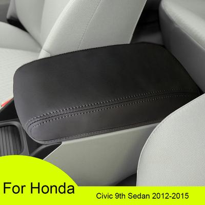 Couvercle de boîte d'accoudoir de voiture d'origine Pour Honda Civic 9ème Sedan 2012-2015 Couvercle d'accoudoir automatique en cuir artificiel Garniture Console centrale