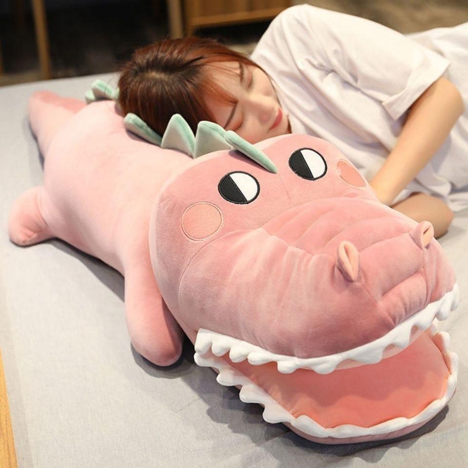 Entzückendes übergroßes Krokodil Plüschkissen Weiches Stofftier Spielzeug Kuschelfreund