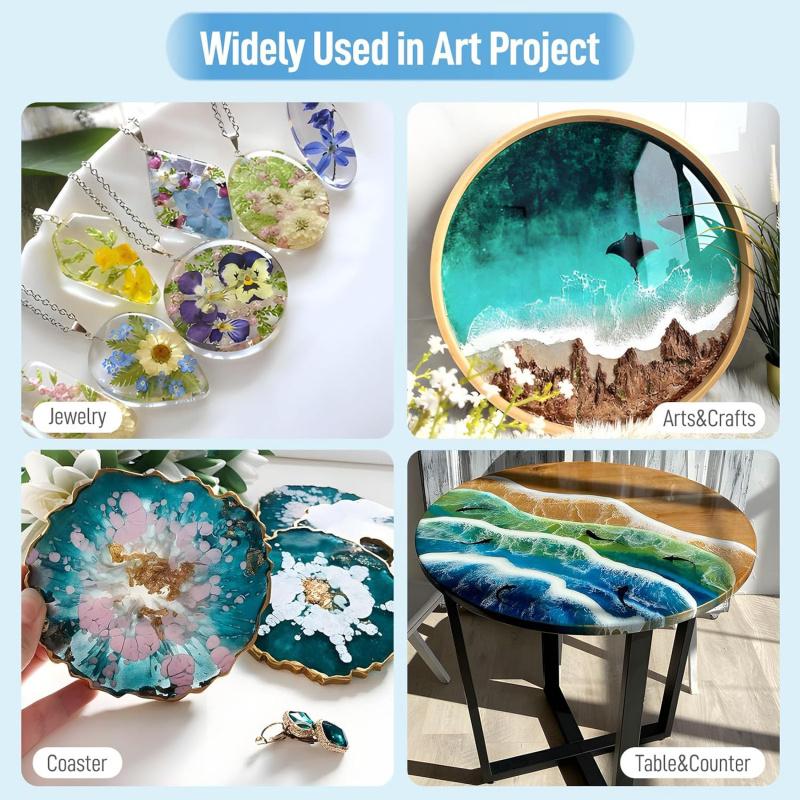 8.45 Oz Crystal Clear Casting Epoxy Kit, Bubble Free Crystal Clear Epoxy, Resin and Hardener for Jewelry Making, Crafts and Art.