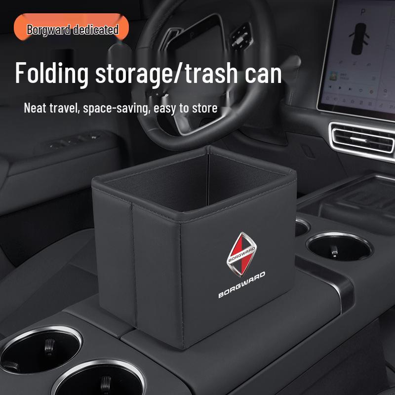 Borgward BX Series Car Storage and Folding Trash Can Box