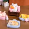 Mini Figurines Sleeping Cat Pig Rabbit Dog Resin Crafts Miniature Landscape Flower Pot Garden Ornaments Home Desktop Decoration