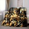 1Pc German Shepherd Family Blanket Soft And Comfortable Casual Warm Camping Travel Christmas Halloween Xmas Gift M92414