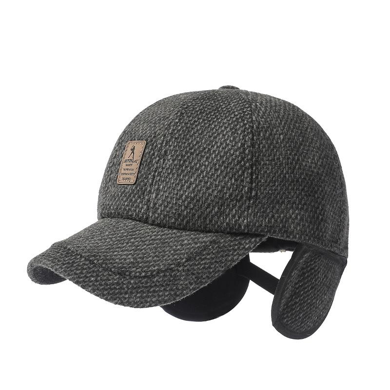 Autumn Winter Father Cap Middle-Aged Cap Old Man Ear Protection Cap Winter Men's Winter Cap Baseball Cap