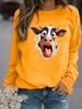 Winter Round Neck Fashion Sweatshirt with Long Sleeves, Featuring a Variety of Popular Patterns for Women