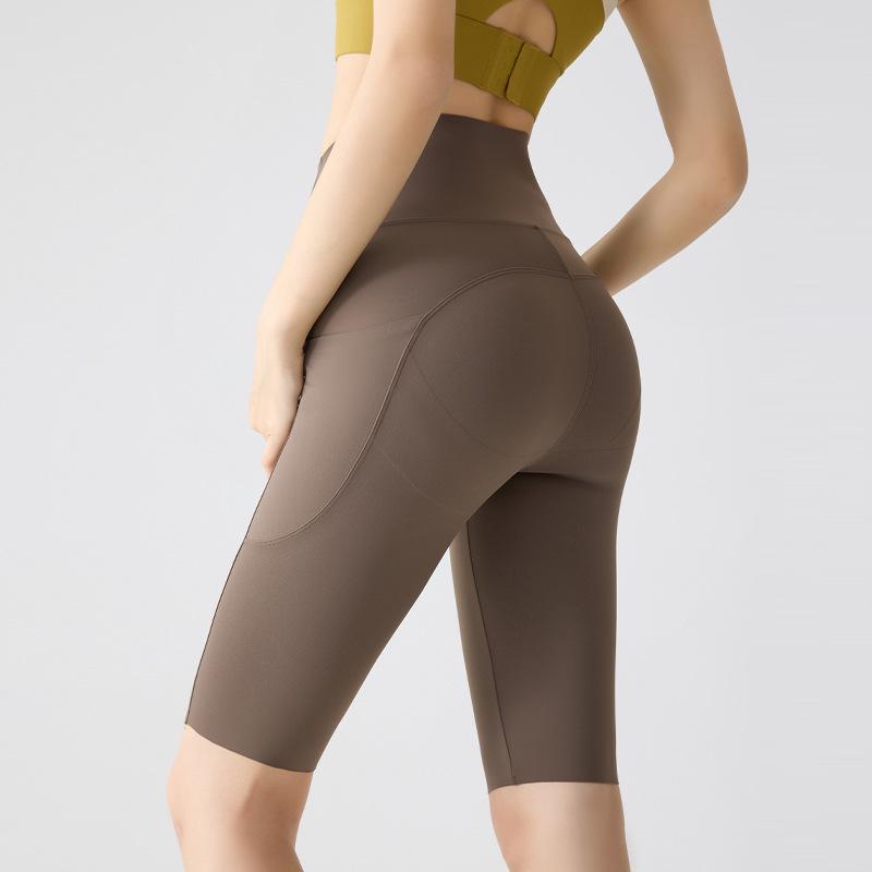 Women's High Waist Quick-Dry Compression Shorts with Tummy Control and Hip Lift for Yoga and Cycling