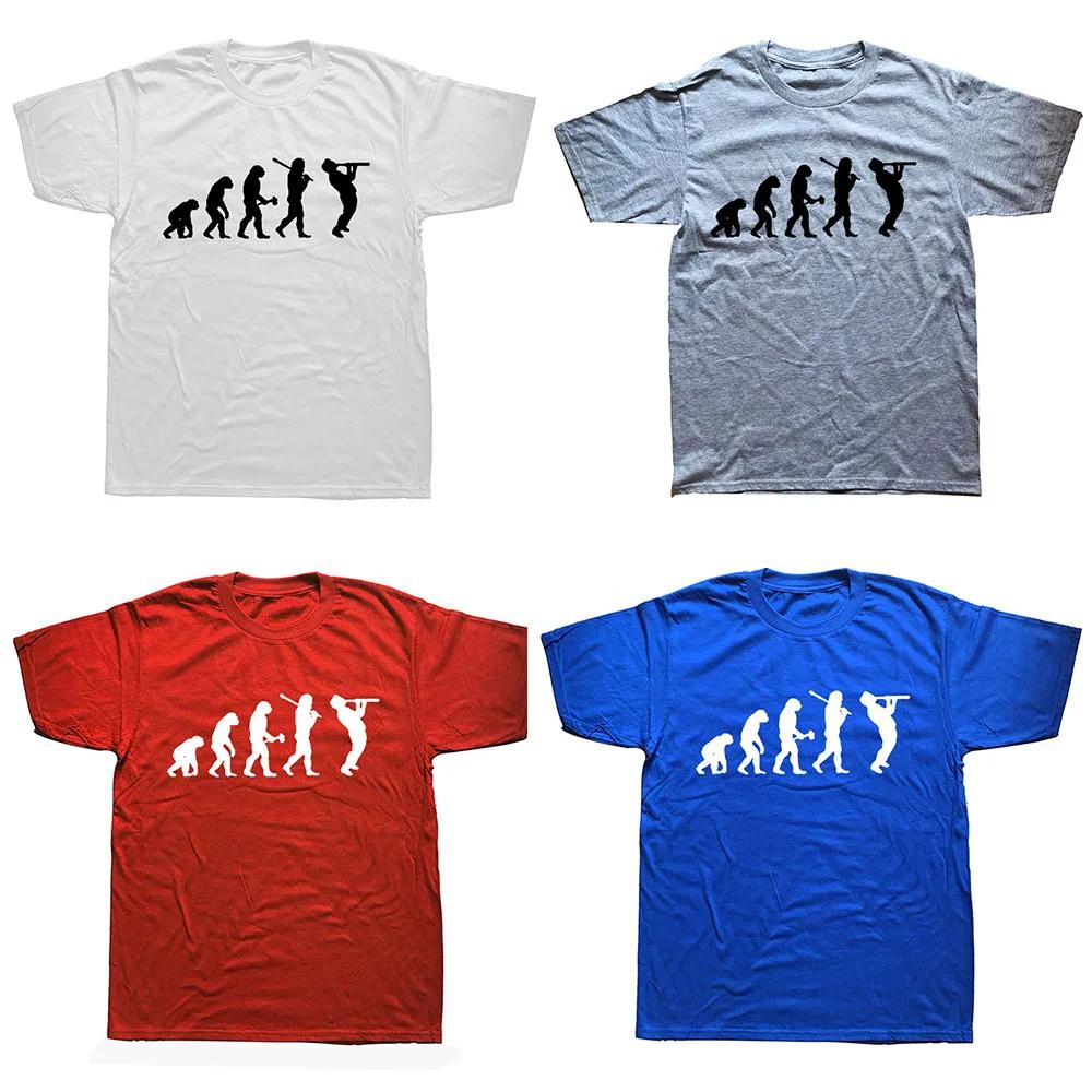 Clarinet Oboe Player Clarinetist Oboist Evolution Print T-Shirt Summer Casual Top Tee Printed T Shirt Fashion
