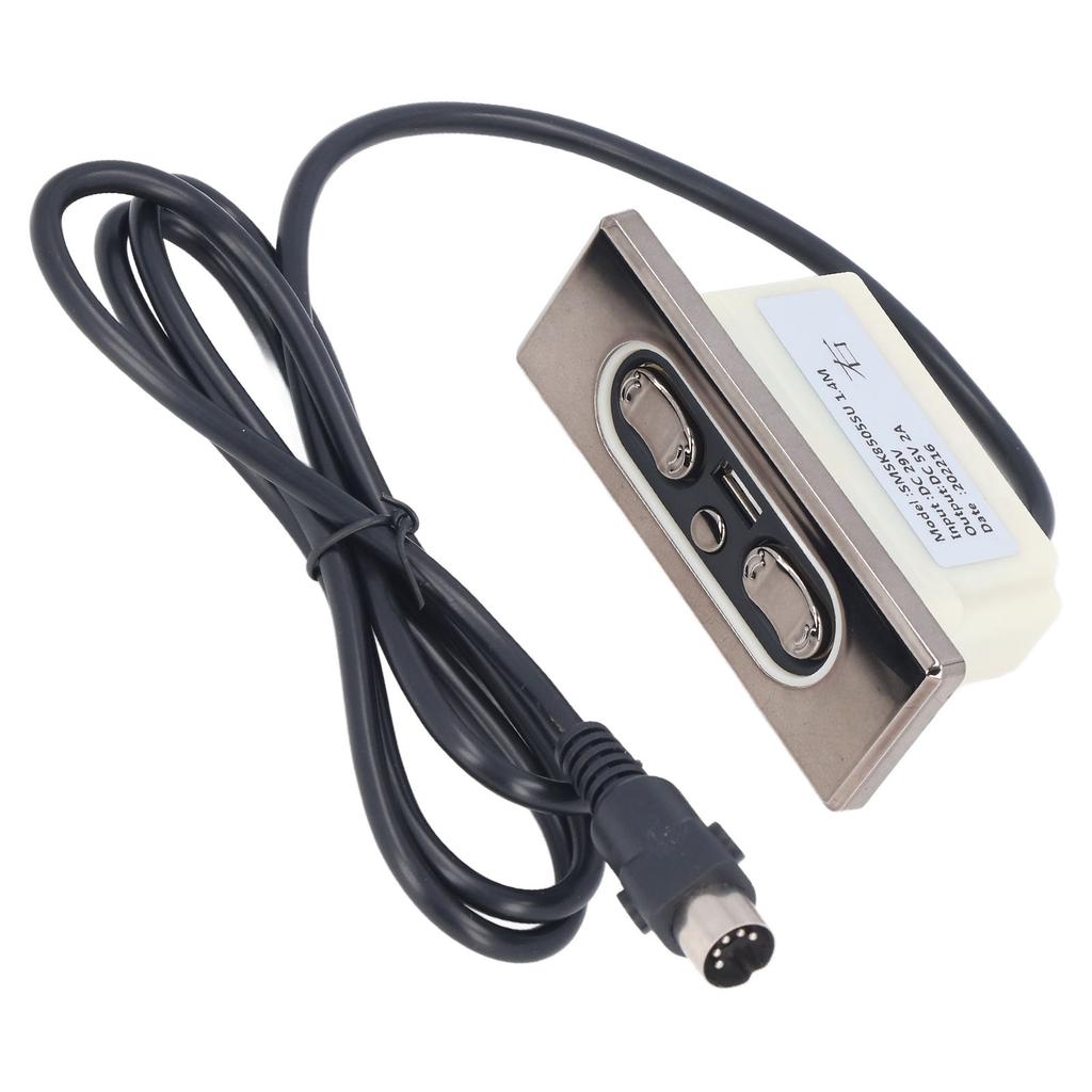 Power Recliner Switch 29V 5 Buttons Waterproof Recliner Switch Electroplated Universal for DC Push Rod Motor for Electric Sofa