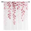 Leaf Plant Rural Style Agate Green Pink Gradient Sheer Window Curtain Tulle Curtains for Livingroom Home Decor Voile Drapes
