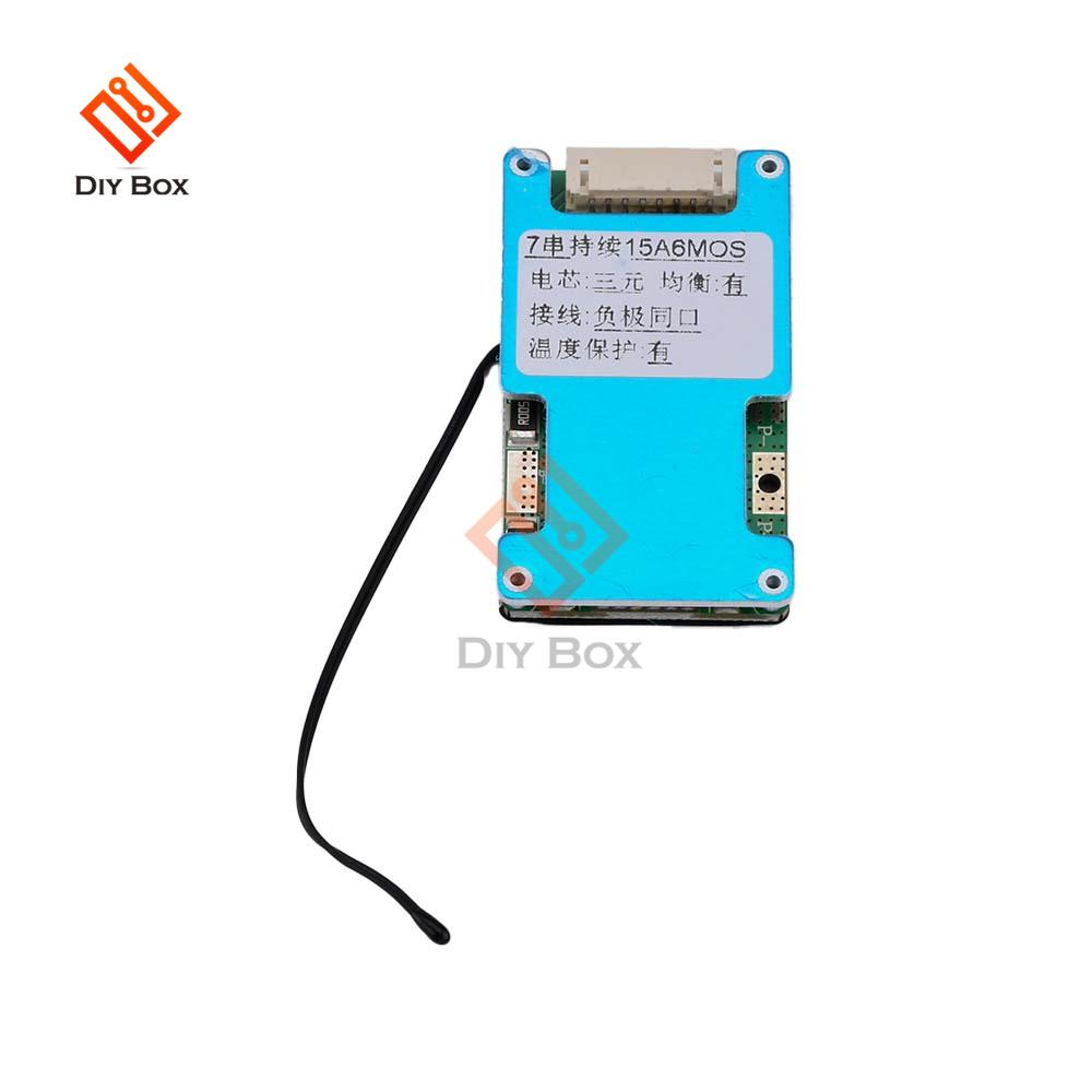 BMS 7S 24V 15A 20A 25A Li-ion Lmo Ternary Lithium 18650 Battery Charge Protection Board Balance And NTC Temperature Protect
