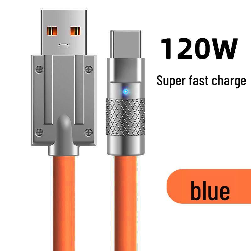 

120W Super Fast Charging Dual Type-C Cable for Apple, Huawei, Vivo, Oppo & Xiaomi with Digital Display, 6A Compatible 1 meter