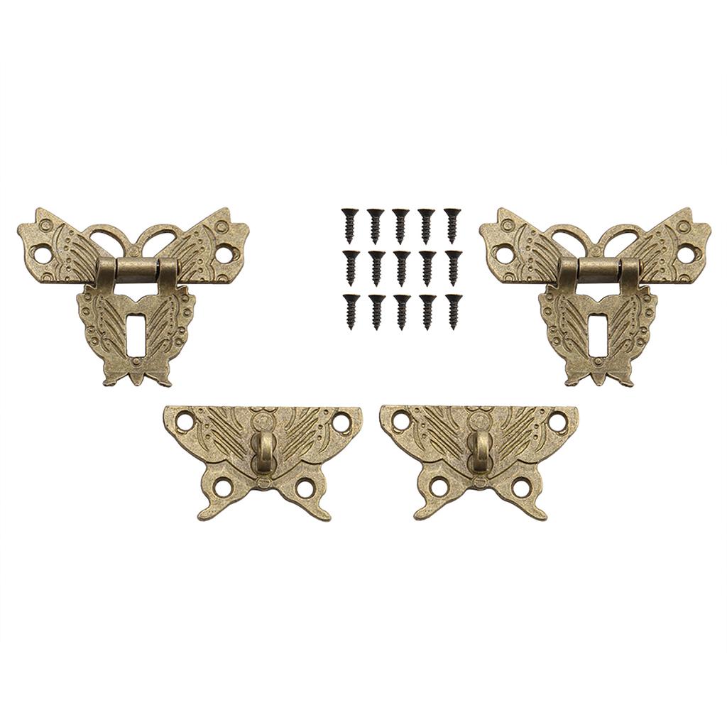 Antique Retro Vintage, Decorative   Brass   Jewelry Box Cabinet Clasp Jewellery   Hasp Pad Lock For Wooden