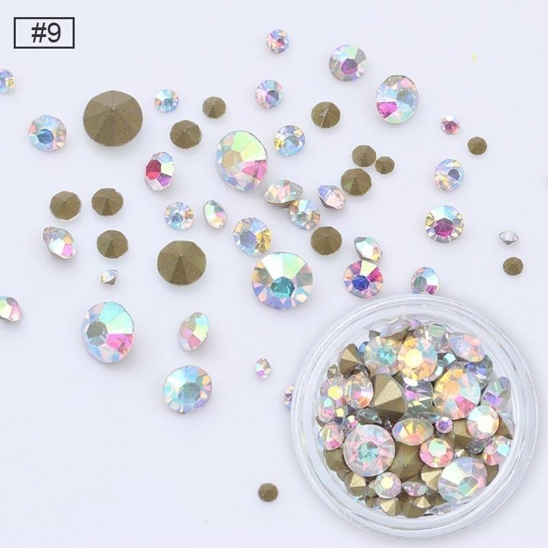 Strass Fondo Decorazione Unghie 3D Manicure Fai da Te Nail Art