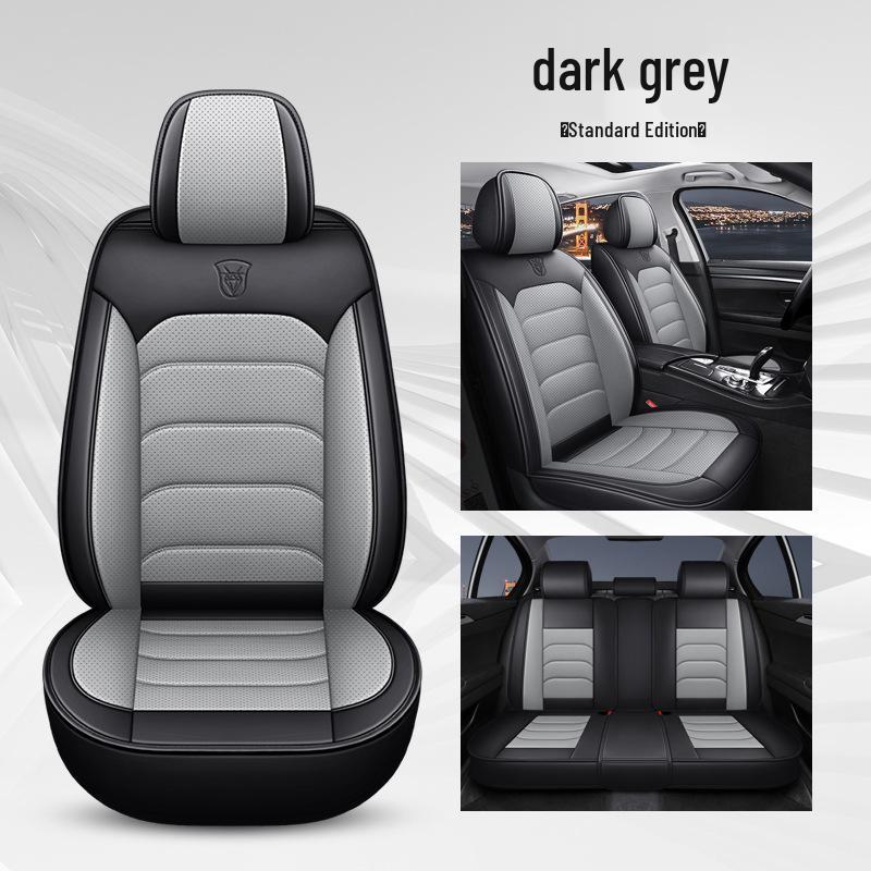 Nappa Leather Full Coverage Car Seat Cover - Five-Seat Cushion for All Seasons