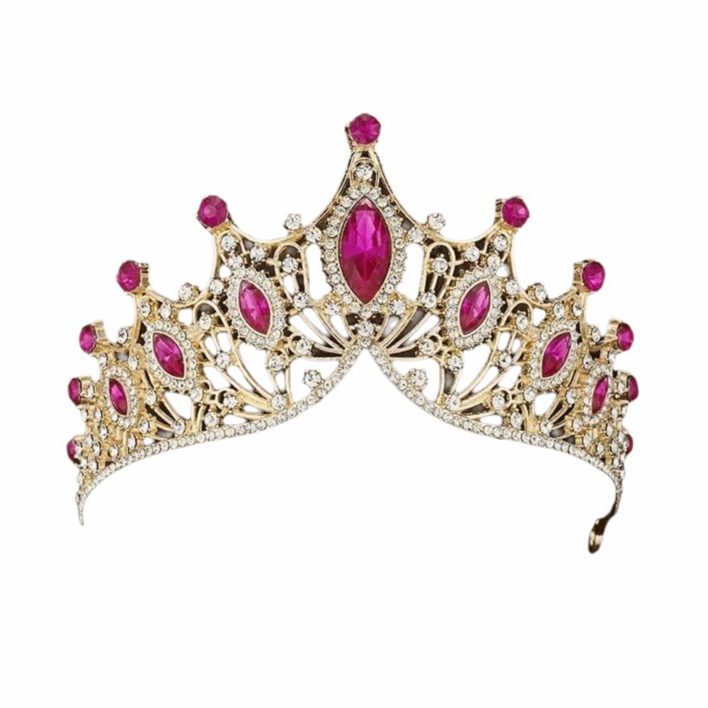 Alloy Queen Princess Crown Baroque Prom Dress Jewelry Vintage Bridal Headband  New Year