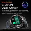 GPS Smart Watch ChatGPT AI 5ATM Waterproof Bluetooth Call Built-in Compass Altimeter Barometric Sport Watch with LED Flashlight