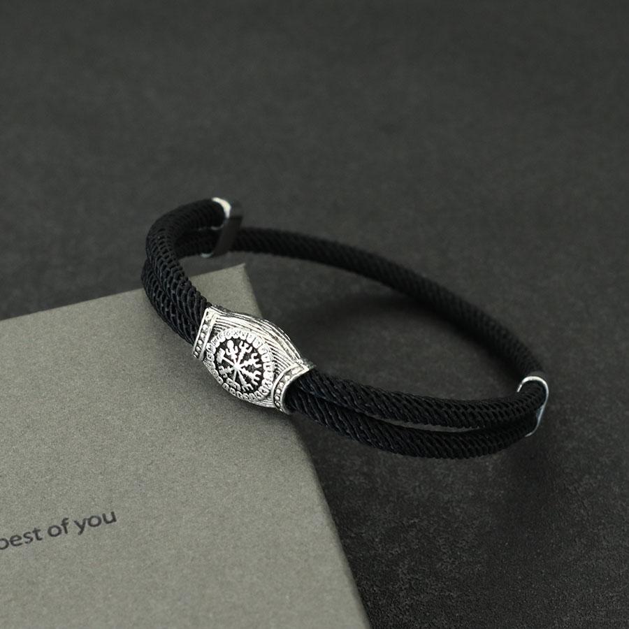 

Unique Men Viking Bracelet Grade A 4mm String 7 Colors Available Sports Sweatrope Braslet Boyfriend Accessories Healing Braclet чёрный