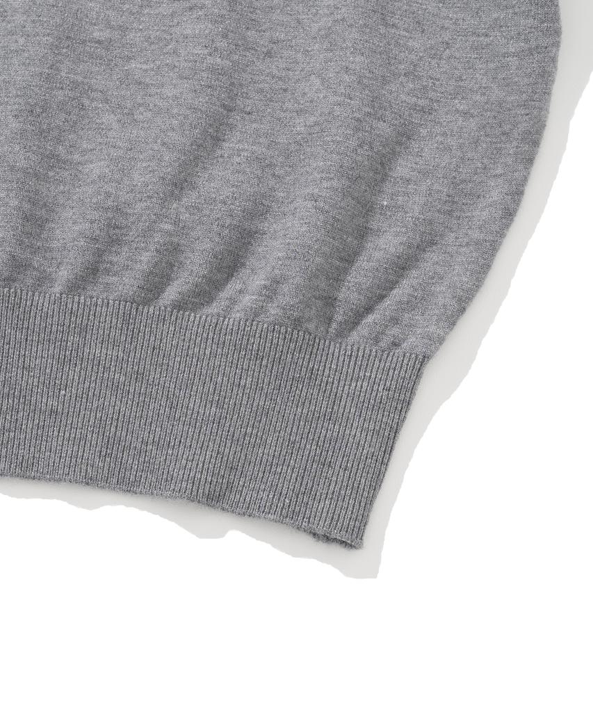 KNITTED (W) Basic Essential Washable Collared Knit Grey