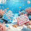 Clear Key Sounds Stress Relief Decompression Toy Keychain Keyboard Toy Press Button Toy  Bag Charm