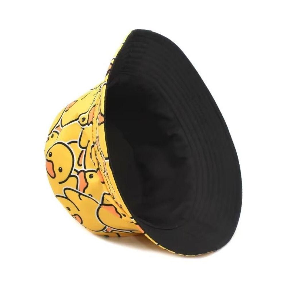 Trendy Design Yellow Duck Fisherman's Hat Double Sided Summer Equipment Hat All Season