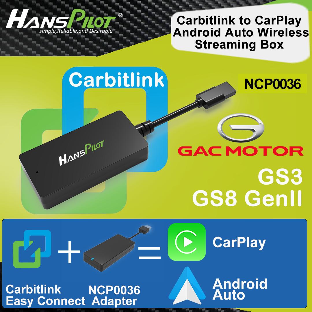 

NCP0039 NCP0036 GAC GS8 GenII GS8 GT GS3 carbitlink easy connect adapter To CarPlay Android Auto NCP0036 Wired to Wireless
