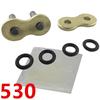 5pcs Chain Lock, Chain Joint, Gold Oil Seal Chain Buckle Motorcycle Chain Buckle 428 520 525 530 Chain Buckle