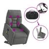 Massage Recliner with Rising Aid Dark Grey Microfiber Fabric