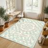 Vintage Compass Theme Soft Crystal Velvet Rug Custom Name & Text Print Non Slip Floor Rug for Bedroom Living Room