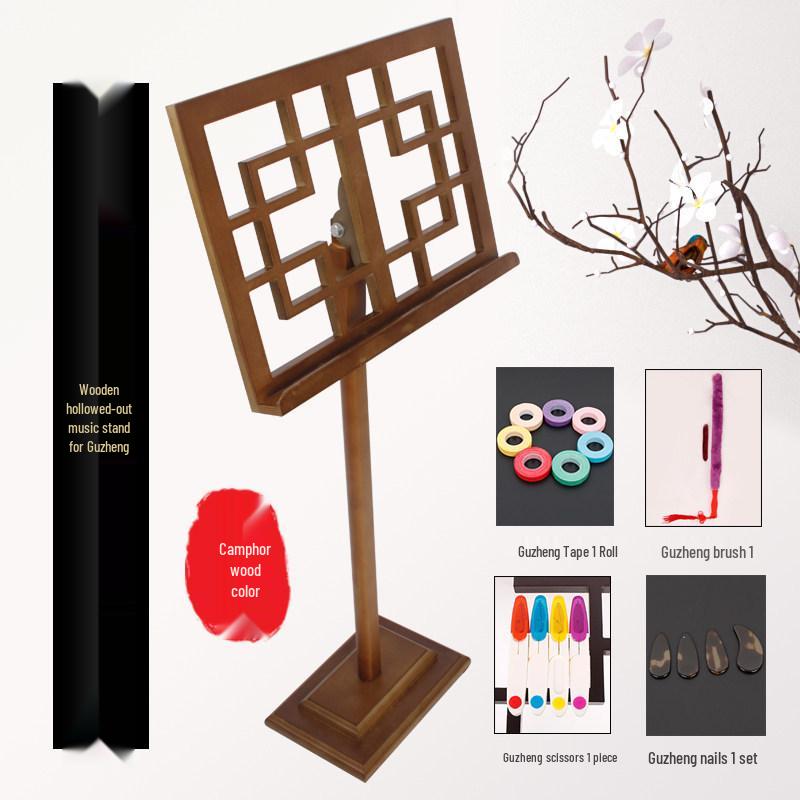 

Retro Wooden Music Stand for Guzheng, Guqin, Violin & Hulusi.