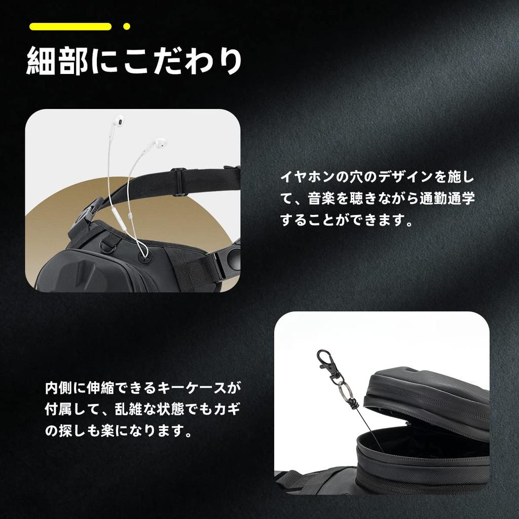 ROCKBROS Leg Shoulder Motorcycle Tank Waist Hard Shell Leg Large Magnetic Adjustable Divider Multifunctional and Stylish Seat Bag for Outdoor Men and