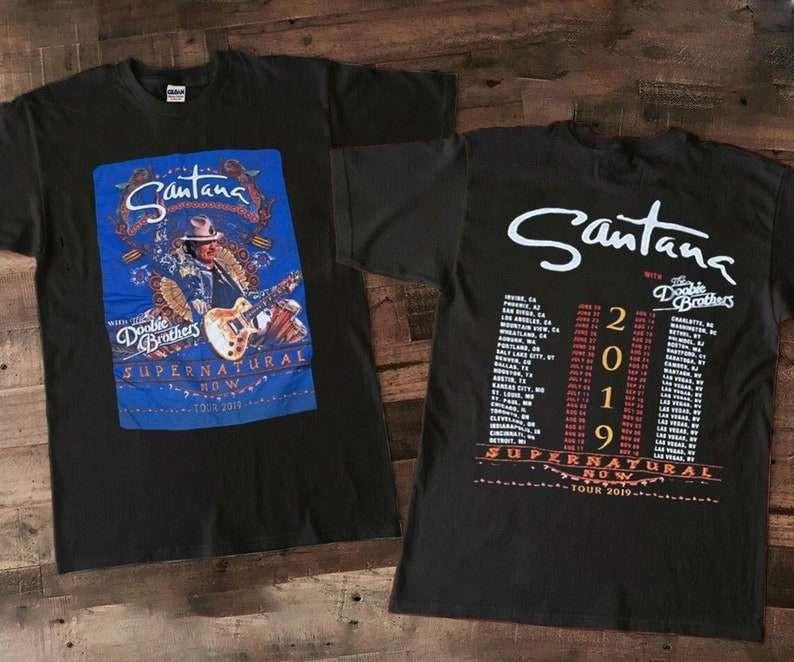 SANTANA 2019 Supernatural Now с Doobie Brothers Тур Черная Футболка Унисекс Футболка M