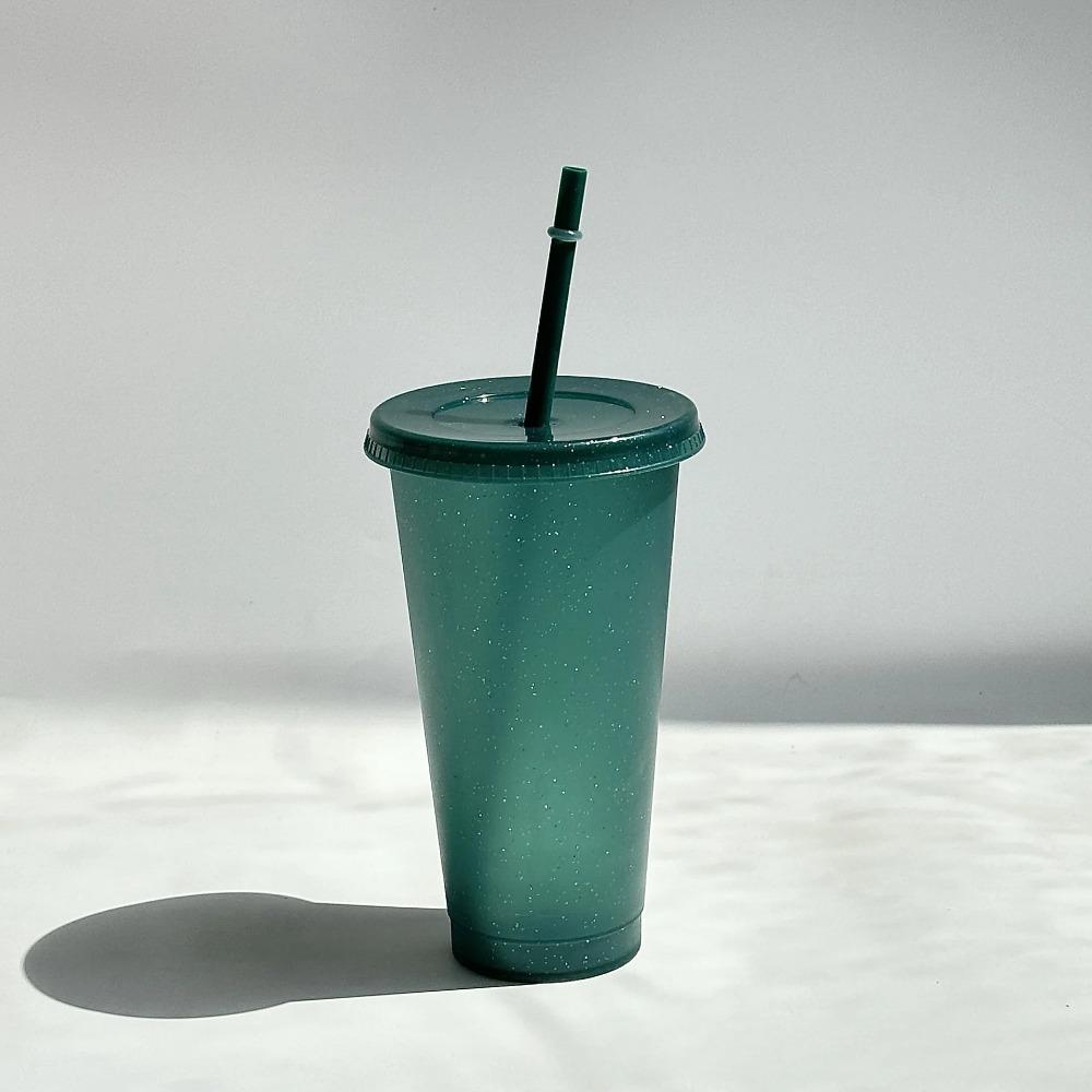 

5/10 шт 24 унції пластикових стаканів з кришками та соломинками багаторазова пляшка для води для вечірки холодні стакани жорсткий пластиковий стакан весільна вечірка літній посуд для напоїв 5 pcs