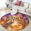 Owl Kisses Round Area Rug,Carpet Rug for Living Room Bedroom Sofa Playroom Decor,Non-slip Floor Mat
