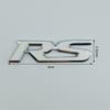 MPC4 3D Metal Logo RS Emblem Letters Car Front Grille Badge Rear Trunk Sticker For Honda Civic City Fit Shuttle Jazz Car Acceessories