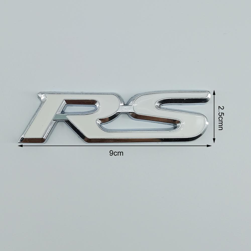 MPC4 3D Metal Logo RS Emblem Letters Car Front Grille Badge Rear Trunk Sticker For Honda Civic City Fit Shuttle Jazz Car Acceessories